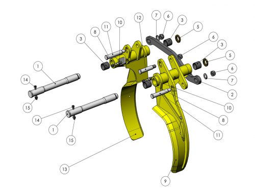 Передние ножи KESLA 25RHII(RHS)